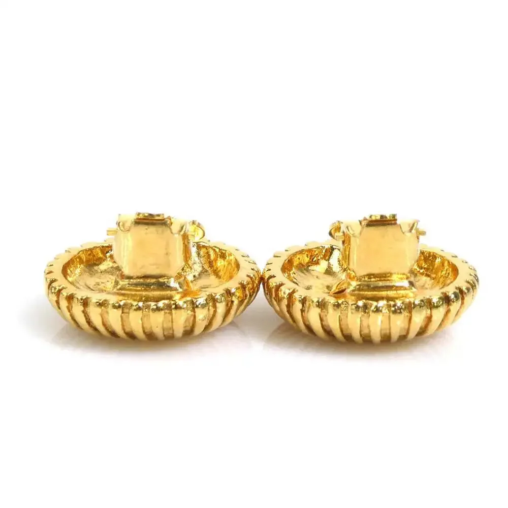 Chanel Cc Logo Clip-On Earrings Gold- #266340C53B